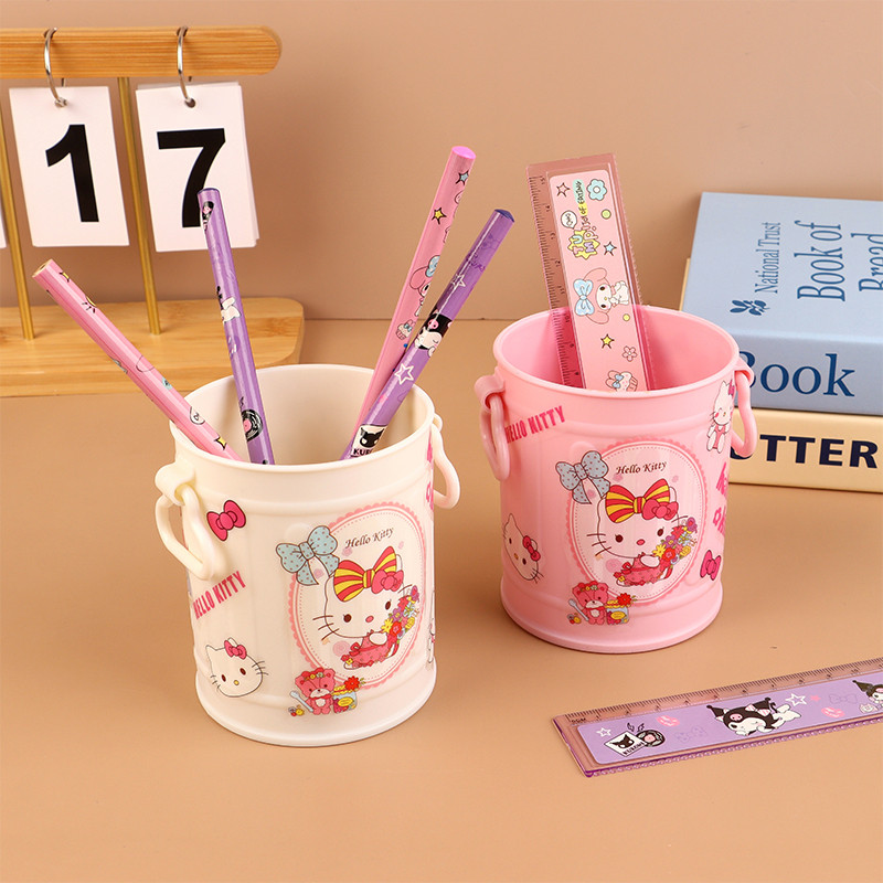 filly Sanrio Hello Kitty Iron Bucket Pen Holder My Melody Stationery ...
