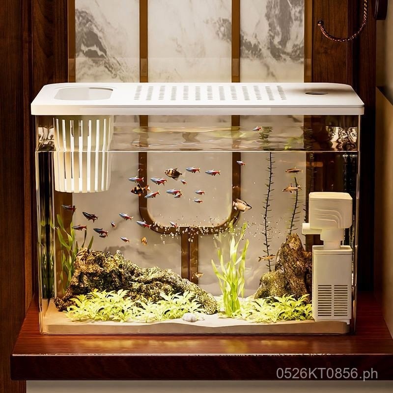 Household Desktop Living Room Plastic Small Medium Fish Tank ...