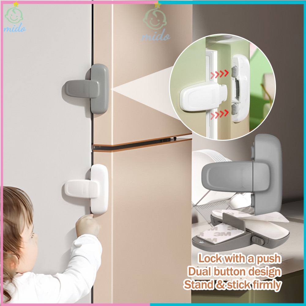 MD Door Lock Child Lock Protector Cabinet Refrigerator Lock T-shaped ...