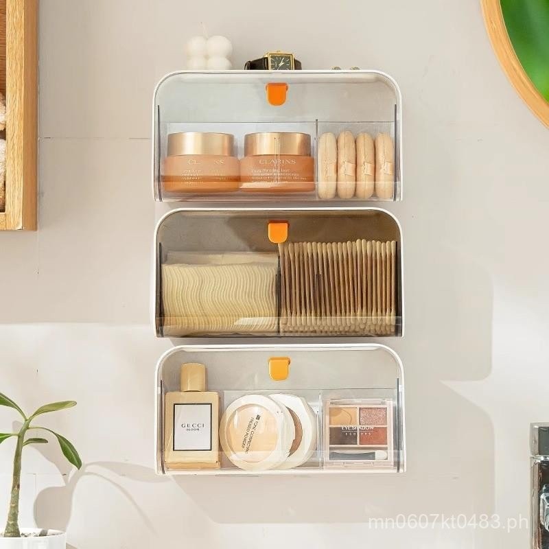 Storage Box for Cotton Pads, Wall-Mounted Bathroom Organizer, Storage ...