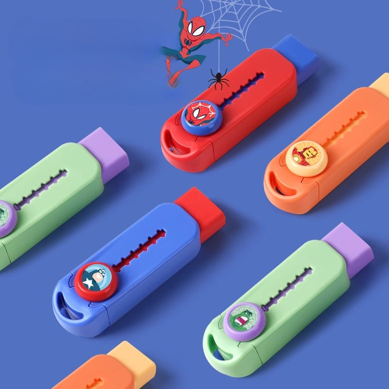 Anime Marvel The Avengers Eraser Spider-Man Iron Man Correction Push ...