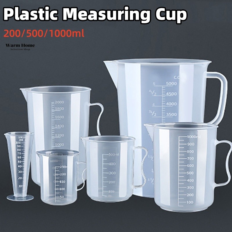 Plastic Graduated Measuring Cup for Baking Beaker Liquid Measure Jug ...
