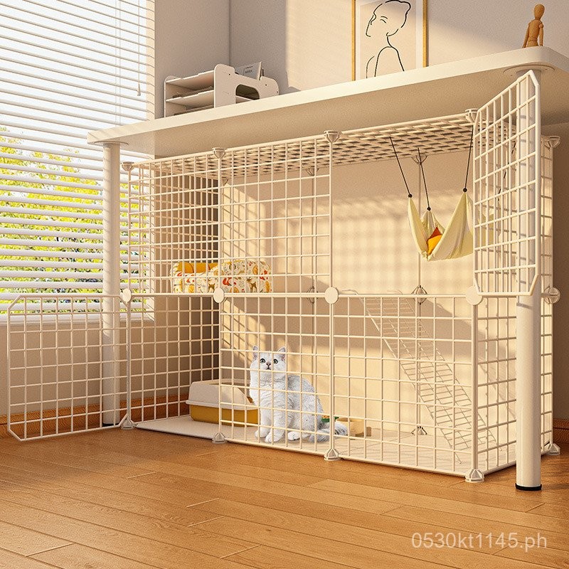 Indoor Cat House for Cats, Space-Saving Cat Litter Box, Cat Villa ...