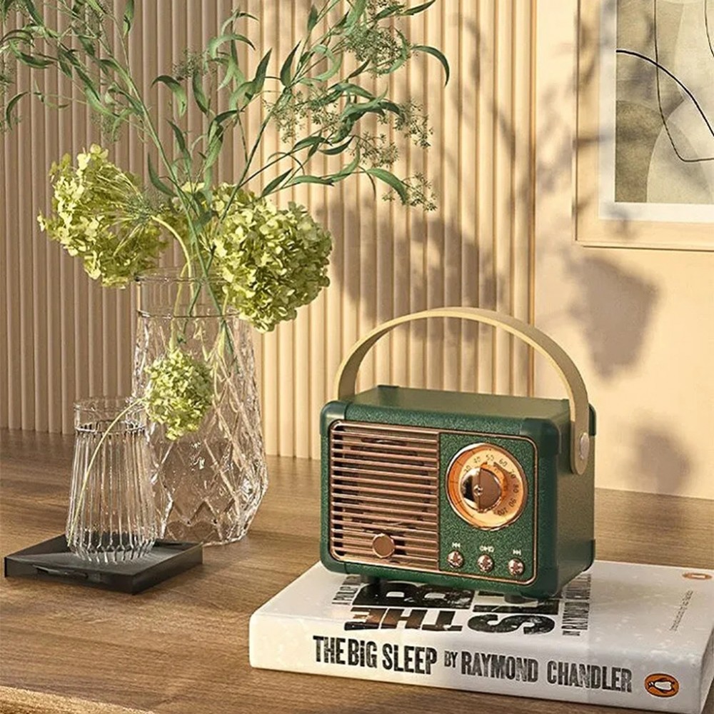 Creative Retro Radio Speaker with Wireless Card Compatibility Portable ...