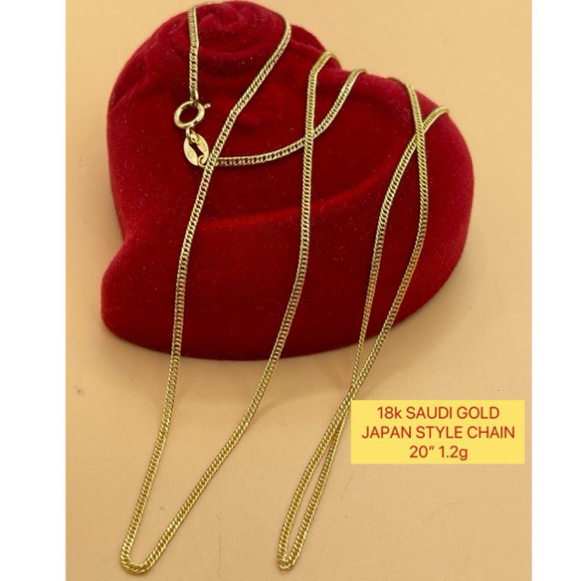 COD PAWNABLE 18K SAUDI JAPAN STYLE CHAIN | Shopee Philippines