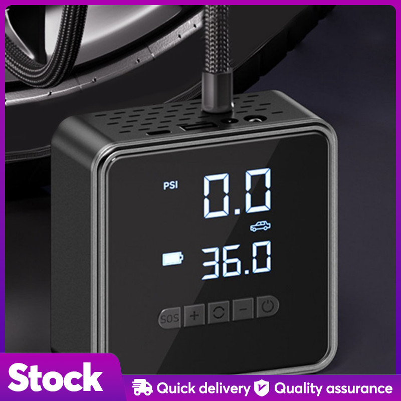 Portable Wireless Car Tire Inflator Fast Inflation LED Light & Power ...