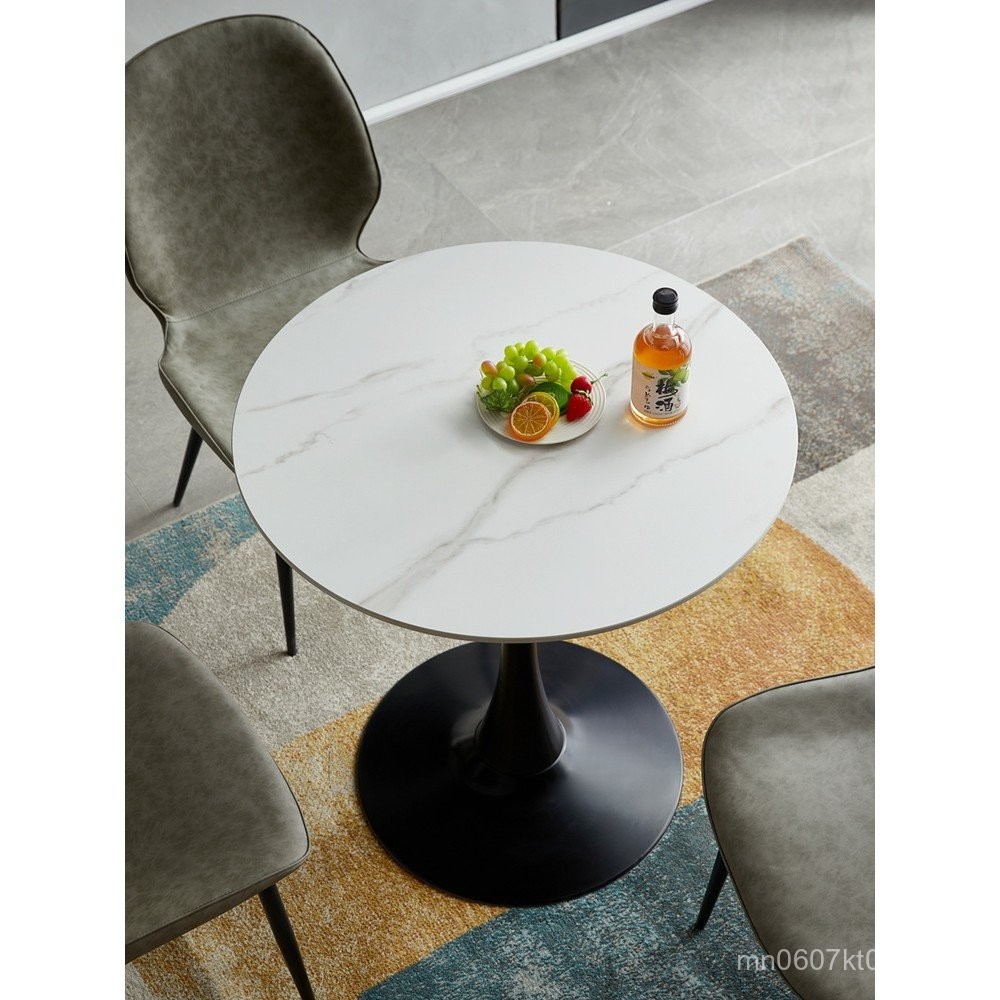 Light Luxury Rock Slab Table Simple Meeting Table Tulip Dining Table ...