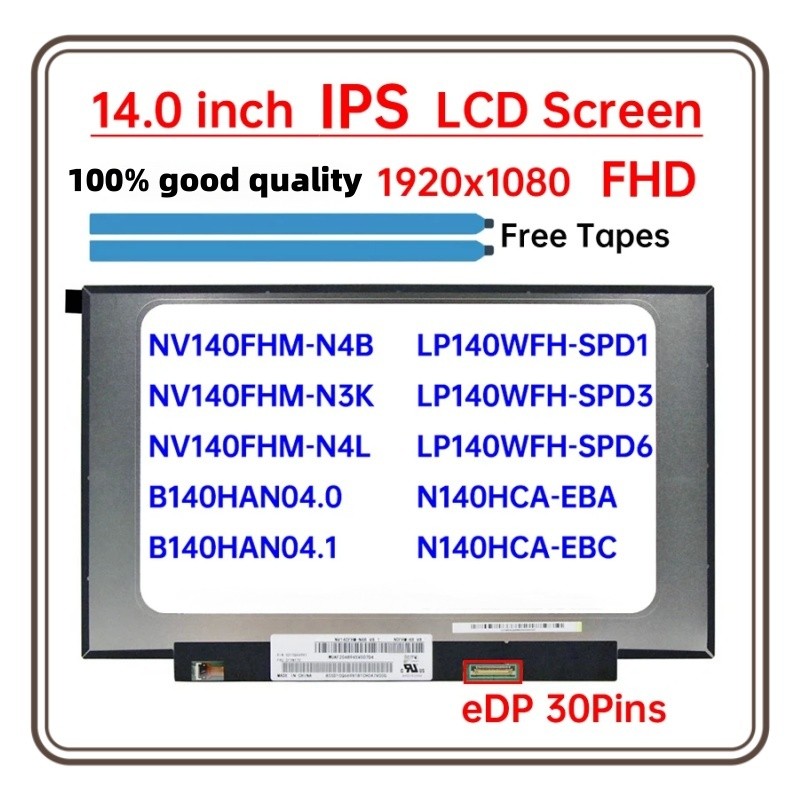 Schermo LCD 14" Full HD 1920x1080 30 Pin, Compatibile Con LP140WFH(SP)(D1) E Modelli Simili