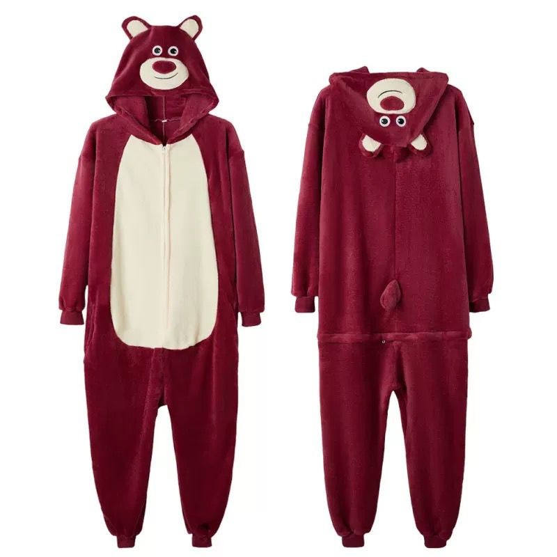 MERAH RED LOTSO COSTUME ONESIE KIGURUMI PAJAMA COSPLAY SLEEPWEAR FOR ...