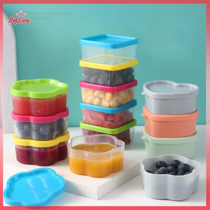 UVLN> 8/9Pcs Squeeze Bottle Lunch Box Plastic Condiment Boxes Ketchup ...