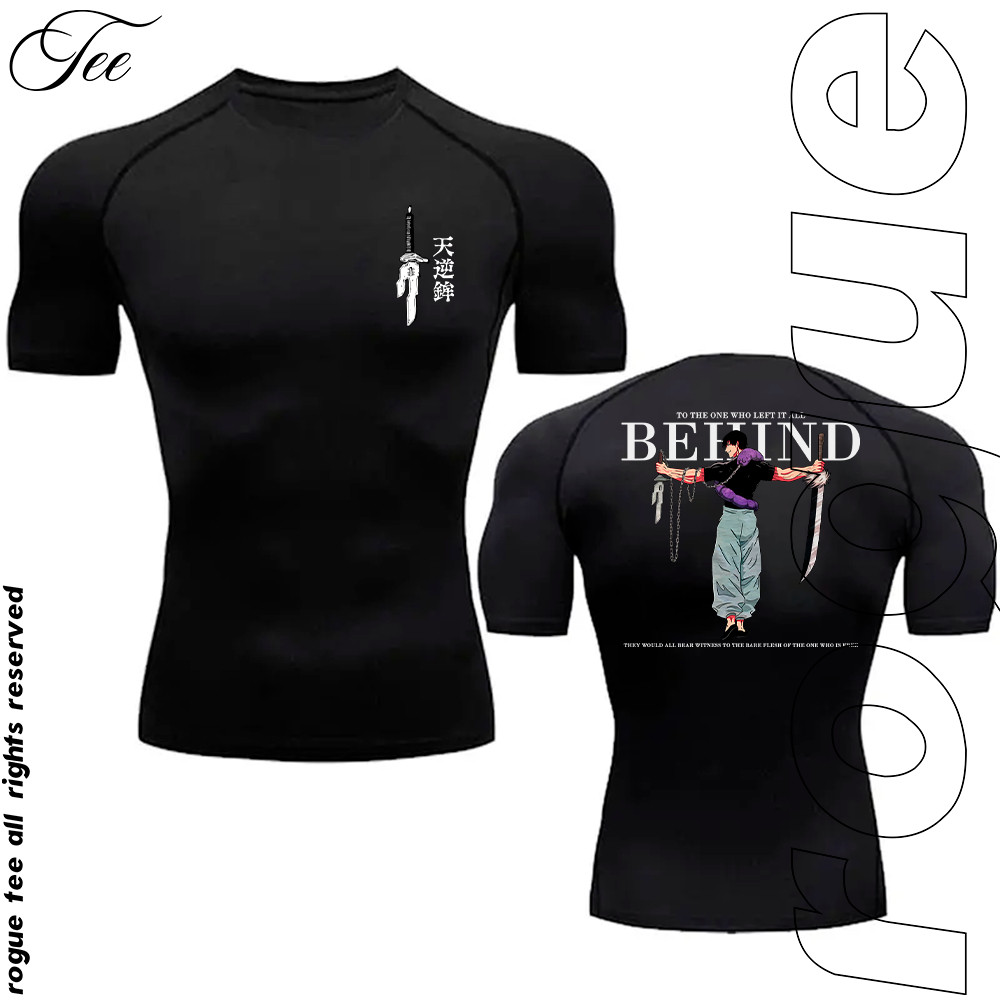 Compression t -shirt toji fushiguro inverted of spear jujutsu anime gym ...