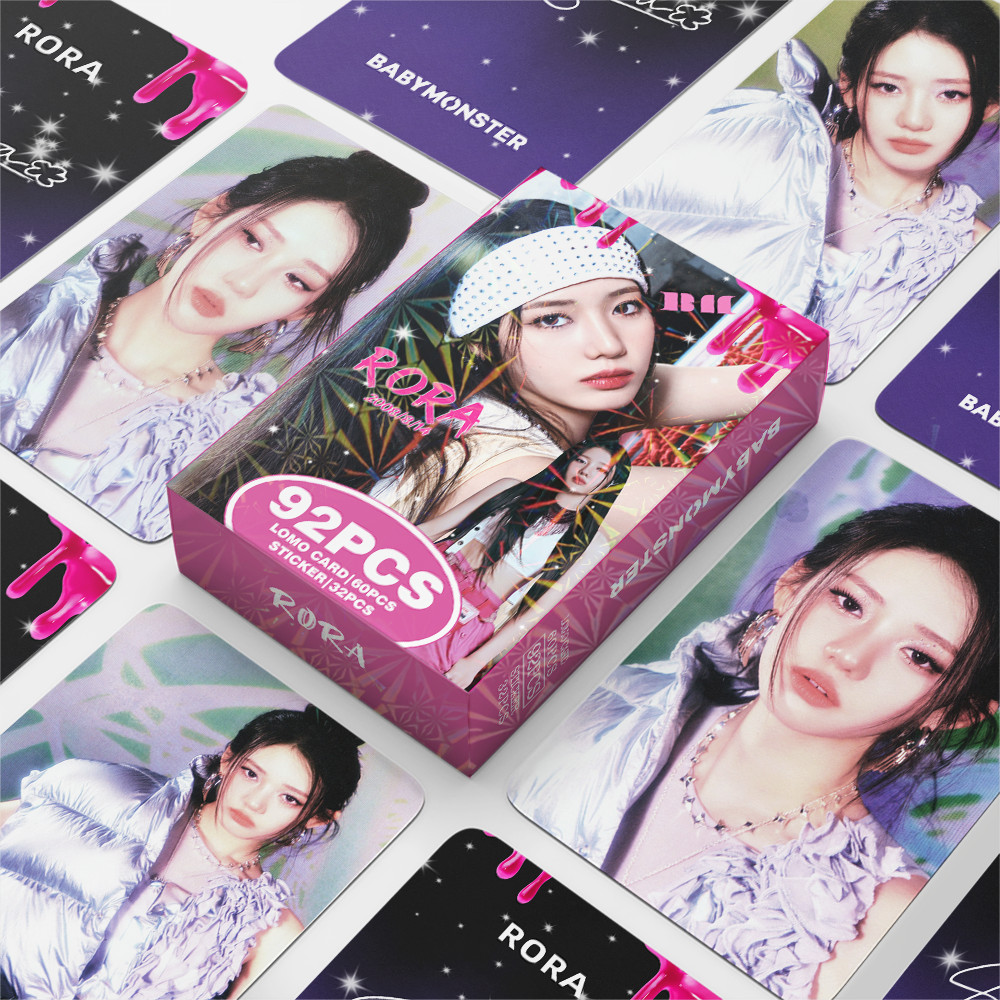 92pcs/box BM RORA DRIP Ghost Lomo Cards Stickers BABYMONS7ER Album ...