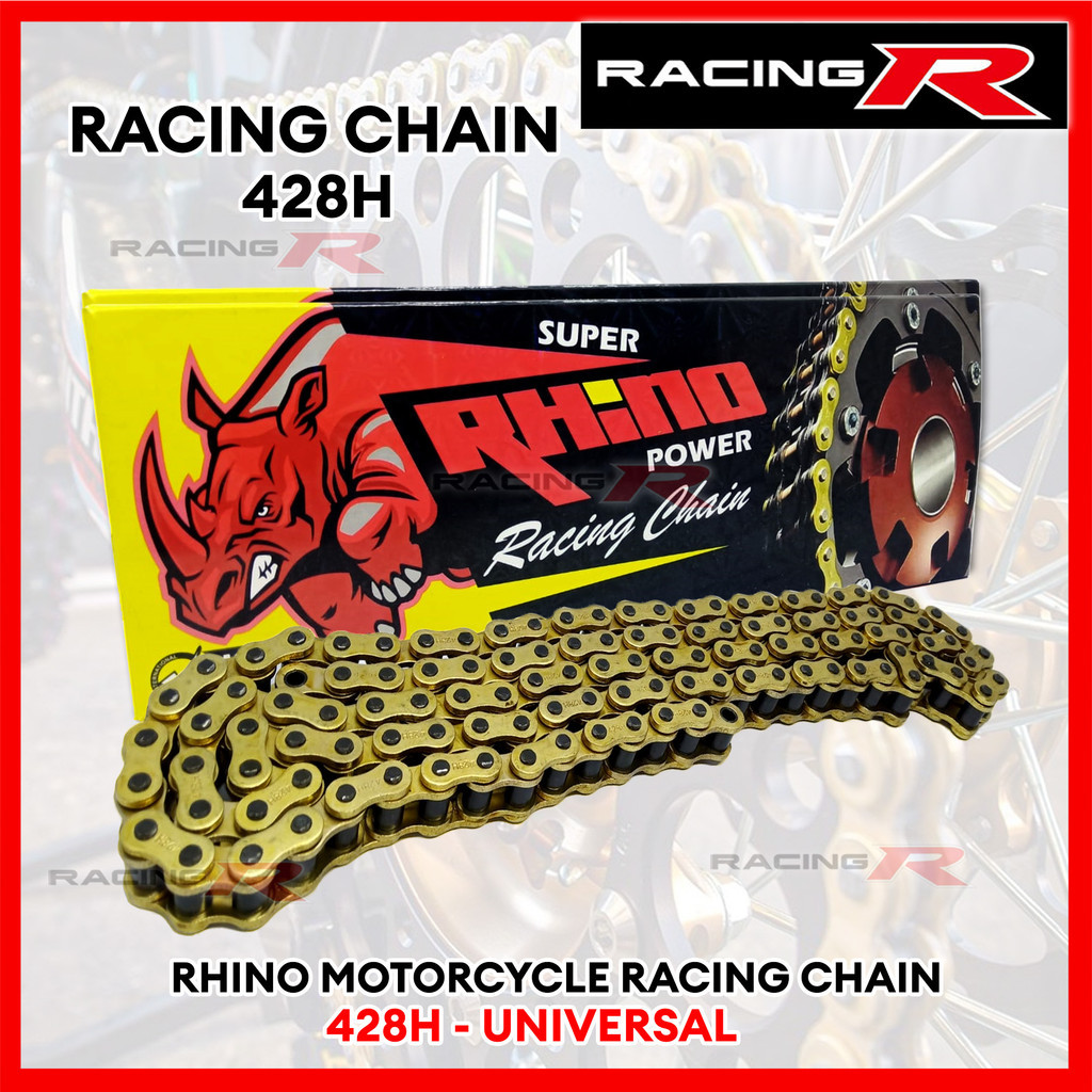 Rhino Motorcycle Chain for 100cc-200cc Motorcycles, 428H-110L, 428H ...