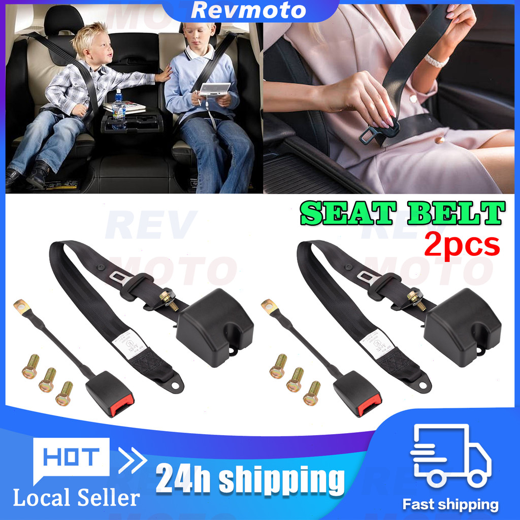 2pcs Universal Adjustable Retractable 3 Point Car Truck Front Knee Seat ...