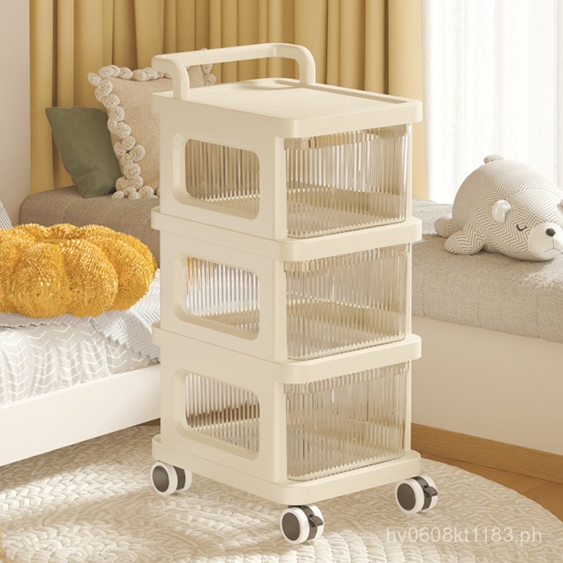 Multi-layer Storage Rack Organizer Cabinet Shelf Snacks Baby Movable ...