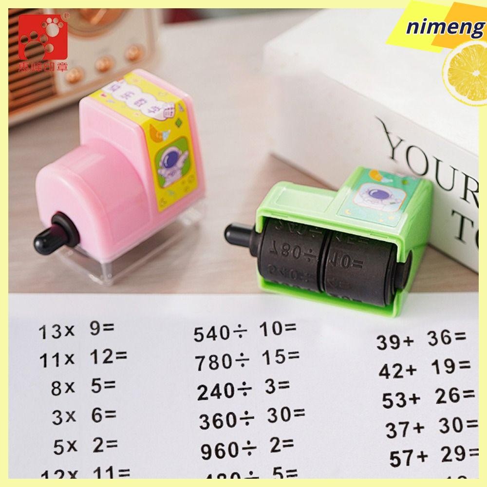 NIMENG Math Rolling Stamp, Reusable Multiplication Division Math Roller ...