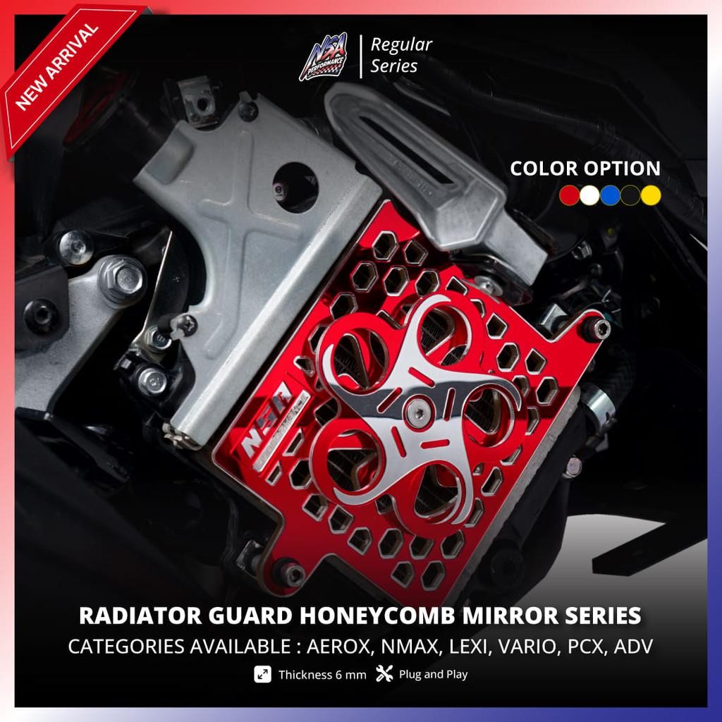 NSA RADIATOR COVER HONEYCOMB SPINNER SILVER SERIES [VARIO/PCX /ADV ...