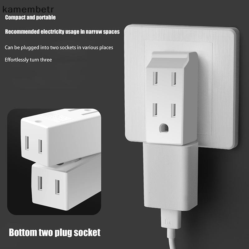 ka 3 In 1 Wall Outlet Extension US Electrical Socket 125 Degree Plug ...