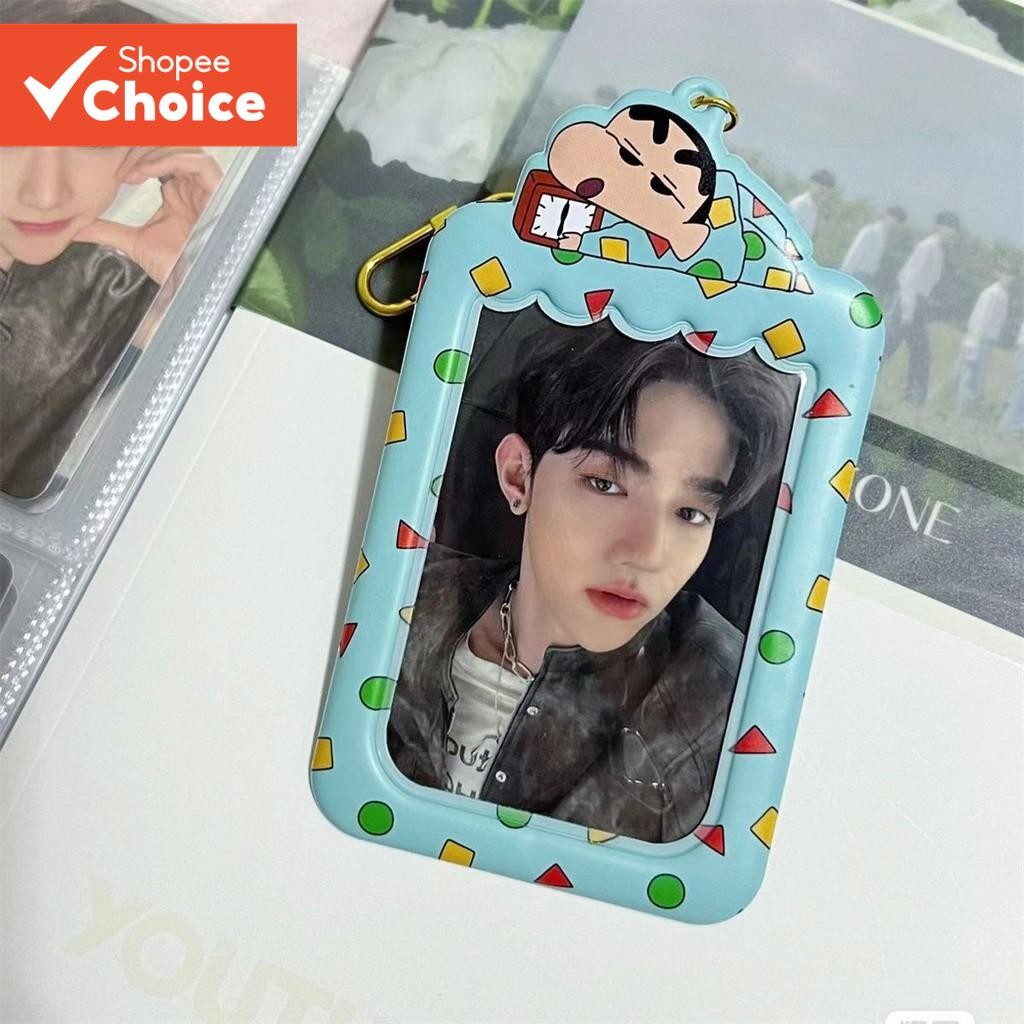 Photocard Holder Keychain Kpop With Landyard Pink Cute Transparent Acrylic Card Case Sleeves K-Pop Photo Cards Protector With Heart Butterfly Charm Strap Korean ID Card Holder For Women Girls - View #13