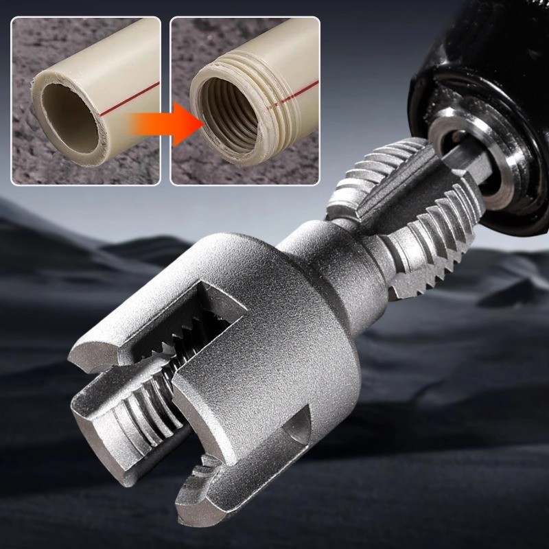 4/6 Points Water Pipe Threading Tool Carbon Steel Internal External ...