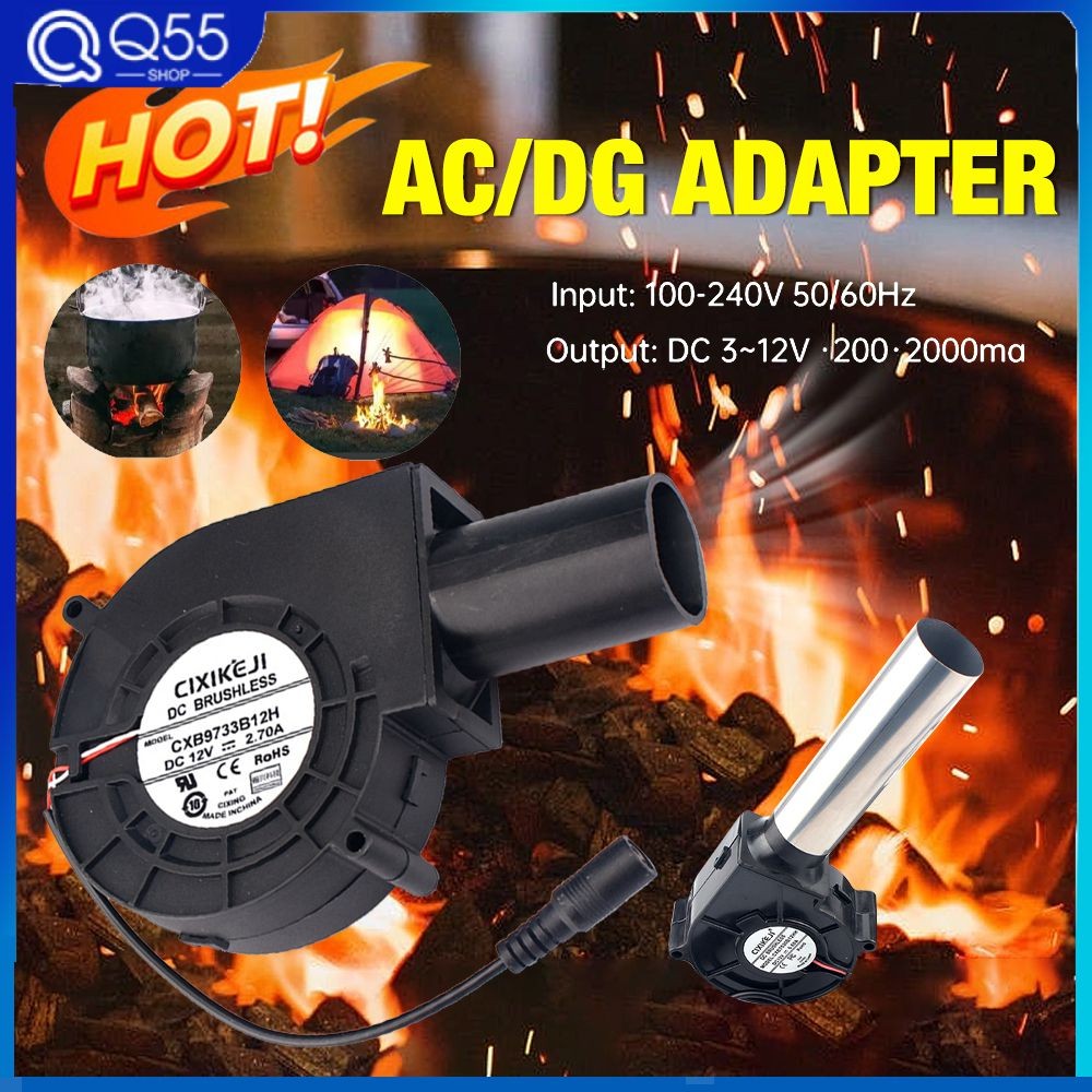 12V Air Blower Fan 7530 Air Blower DC Portable Blower Cooking Machine ...