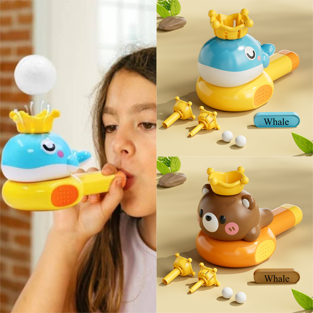 Baleine Souffleuse – Jeu De Balles Flottantes – Exercice Respiratoire – Rose Ou Bleu – ABS – Coordination Main-œil – Capacité Pulmonaire – Dès 3 Ans