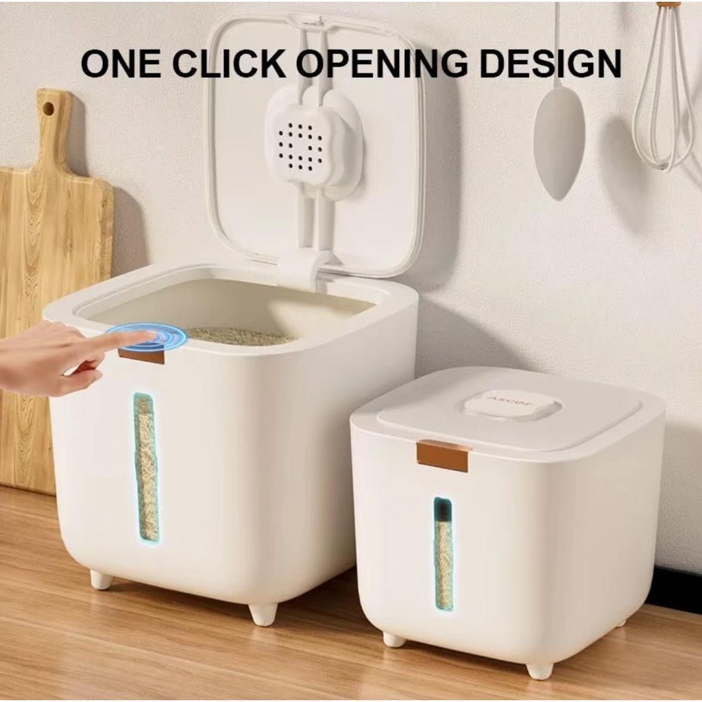 5/10 KG Rice Storage Box Grain Container Household Cereal Rice Bucket ...