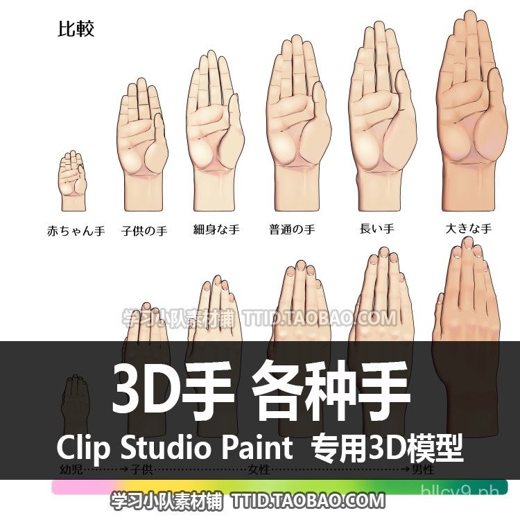 B2 157 CSP Model 3D Hand Various Handheld Devices High-Quality Anime ...