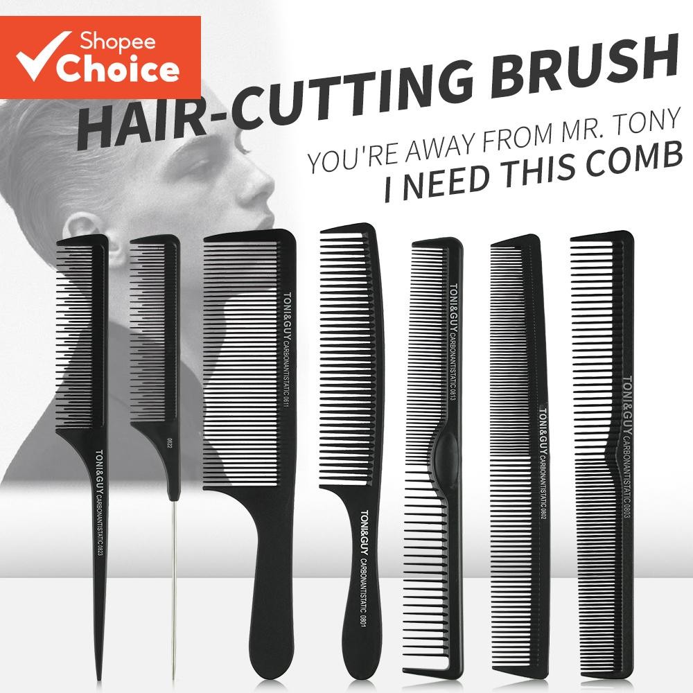 1PC Carbon Fiber Hair Comb - Professional Flat Top Hairstyling Tool for ...