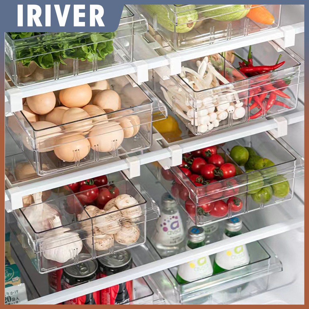 XE Transparent Refrigerator Organizer Storage Box Compartment ...