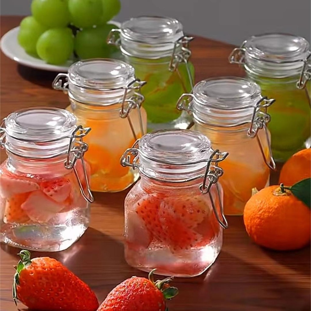 Mini glass jar soaking bottle empty bottle homemade brewed f ...