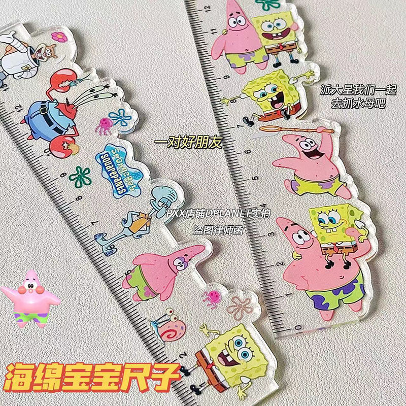 Hot Sale#Cute Cartoon SpongeBob SquarePants Ruler ins Patrick Star ...
