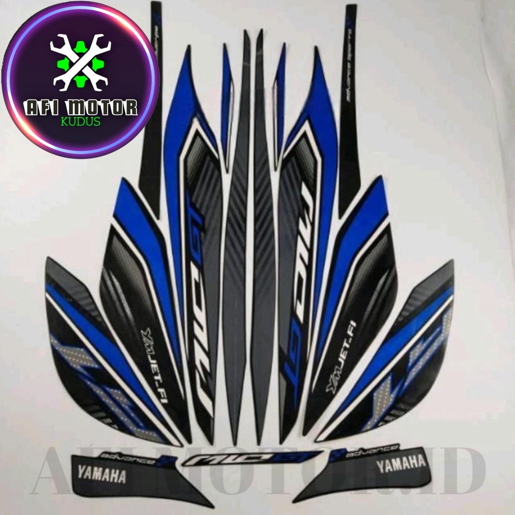 Striping Sticker YAMAHA Mio GT 2013 Black Blue List Premium Standard ...