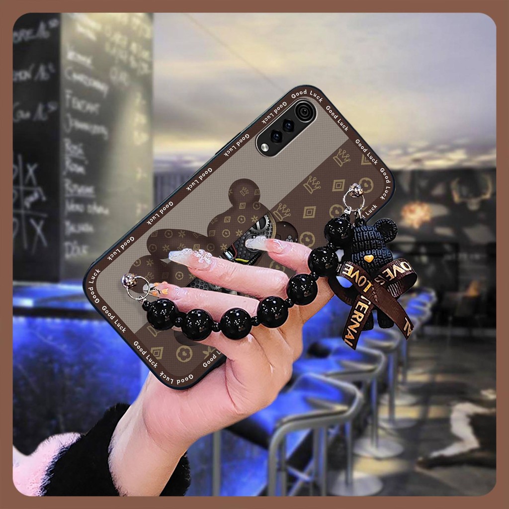 Dirt-resistant Skin-friendly feel Phone Case For LG Velvet 4G/5G Bear  bracelet Cartoon Simplicity Anti-knock Waterproof soft case protective case 