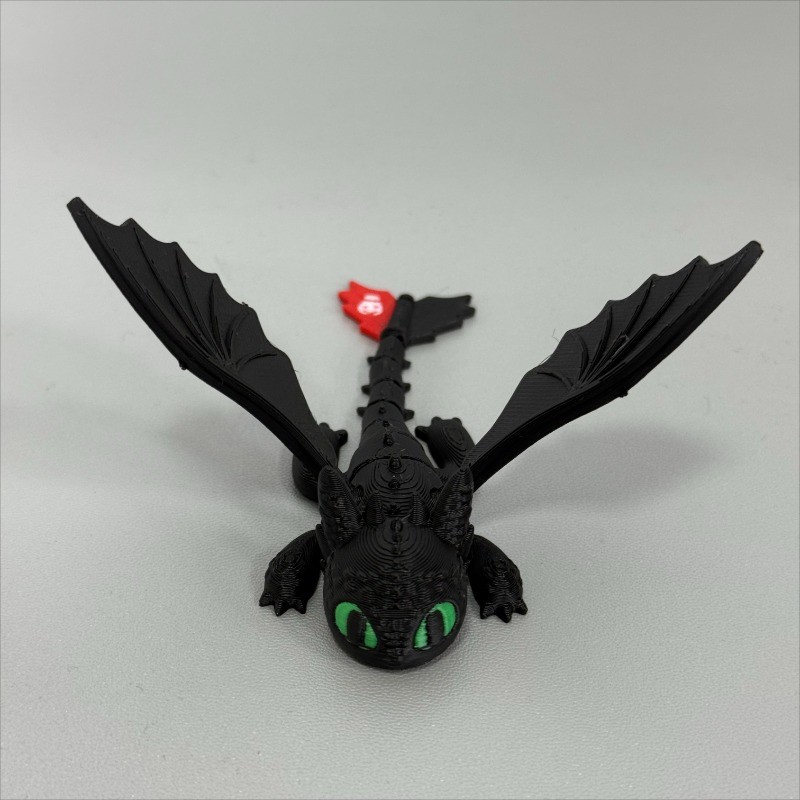 Toothless Light Fury 3D Printing Action Figure How To Train Your Dragon ...