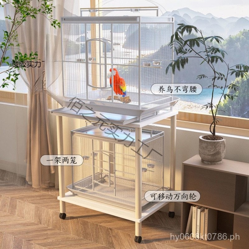 Parrot Aviary With Movable Wall Sections And Shelves preview
