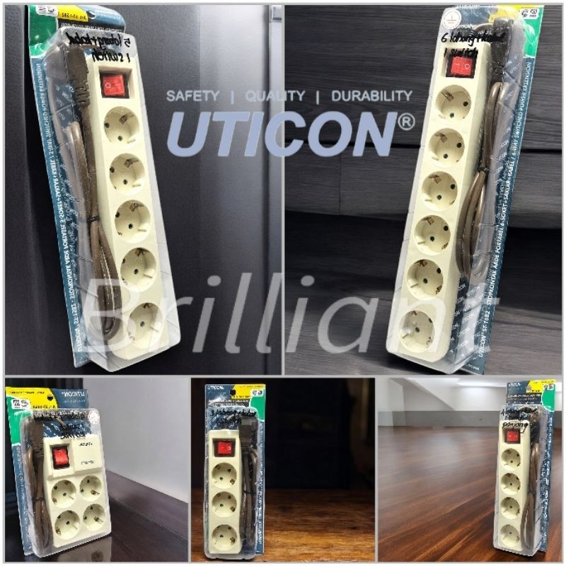 Vip3 * Original UTICON - Socket + Cable 1 On Off Switch - 3 / 4 / 5 6 ...