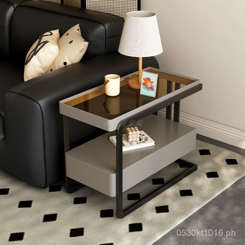 Light Luxury High-End Sofa Living Room Side Table Movable Side Cabinet ...