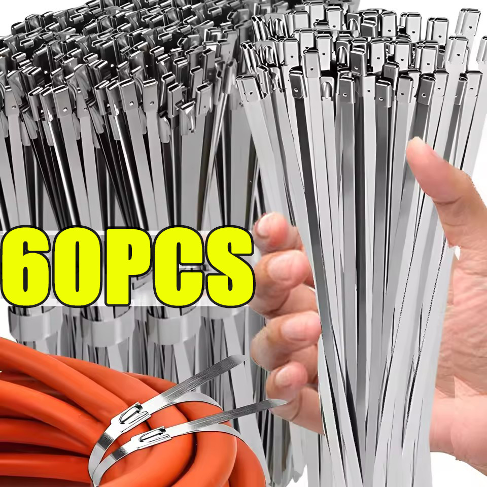 20-80Pcs Wholesale Metal Self Locking Cable Ties / Stainless Steel Zip ...