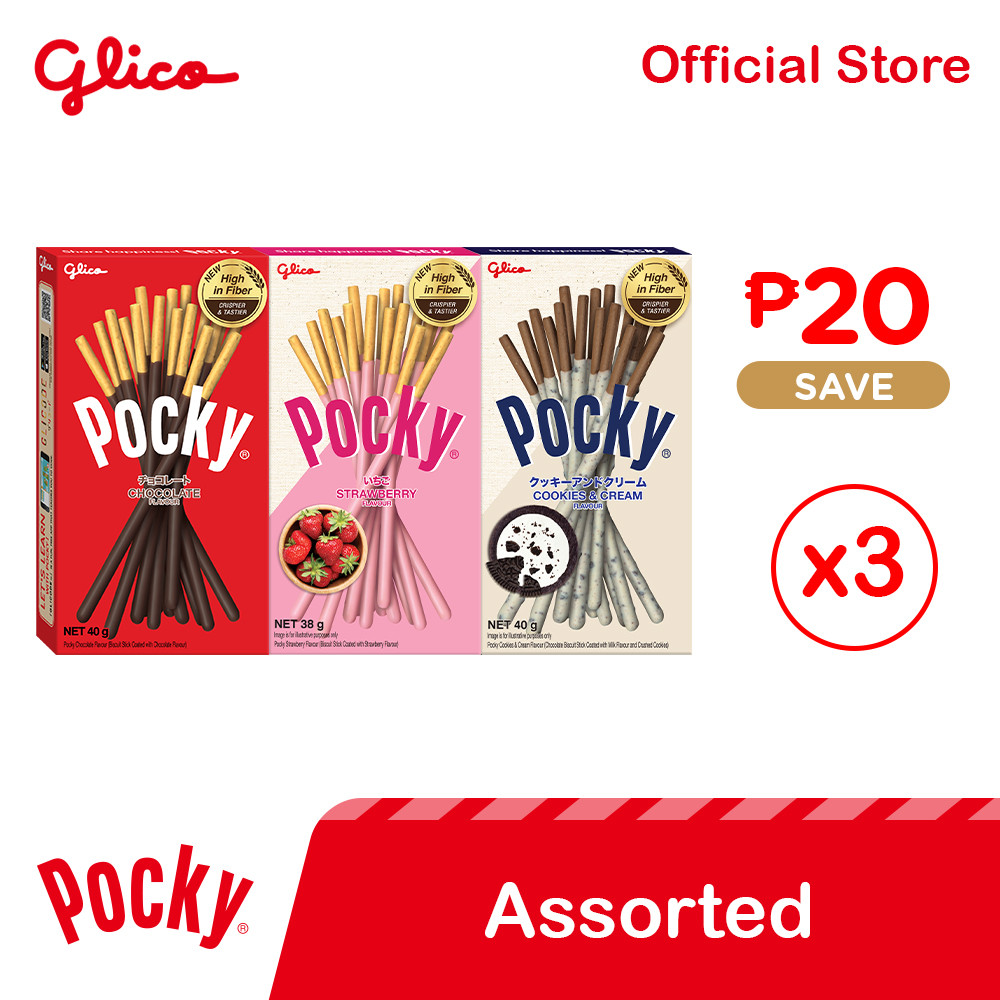 Pocky Assorted Biscuit Sticks Buy 3 Save 20 118g | Shopee Philippines
