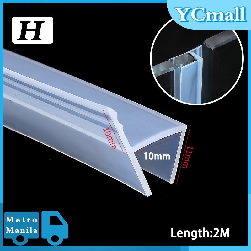 Bath Shower Screen Door Seal Strip Rubber Glass Door Weatherstrip U ...