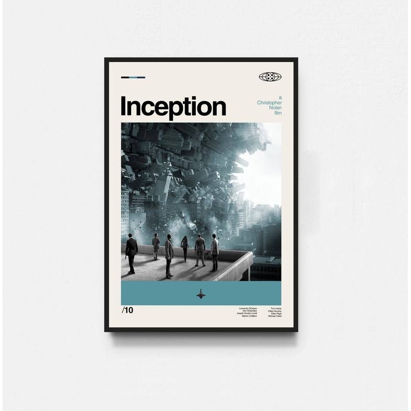 Retro INCEPTION canvas print INCEPTION Print Midcentury Art Minimalist ...