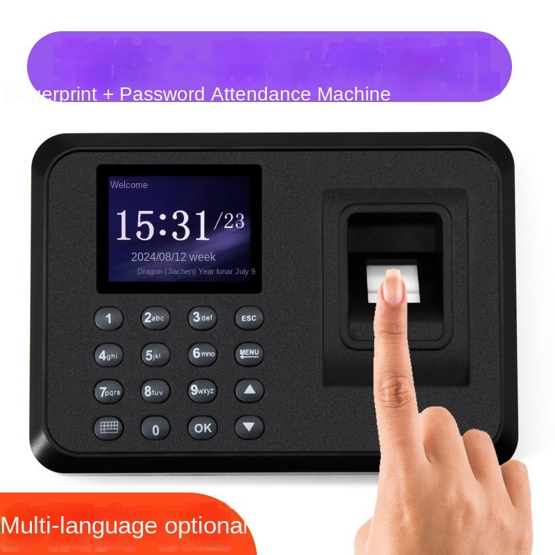 T710 Clock-In Machine Chinese English Work Off Work Company Staff Smart ...