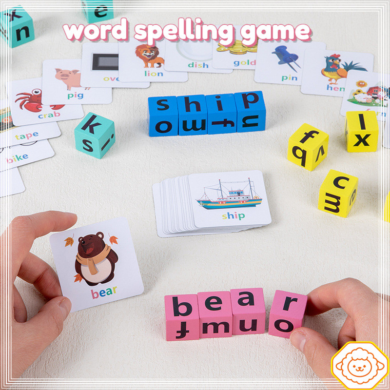 Alphabet Spelling Game Blocks Toy for Kids Montessori Educational Toy ...