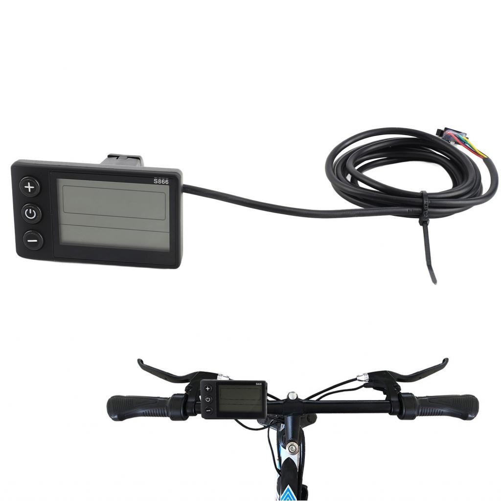 S866 Elektrische Fiets LCD Vertoning Autoped Meter Bedieningspaneel Met Waterdichte Plug An