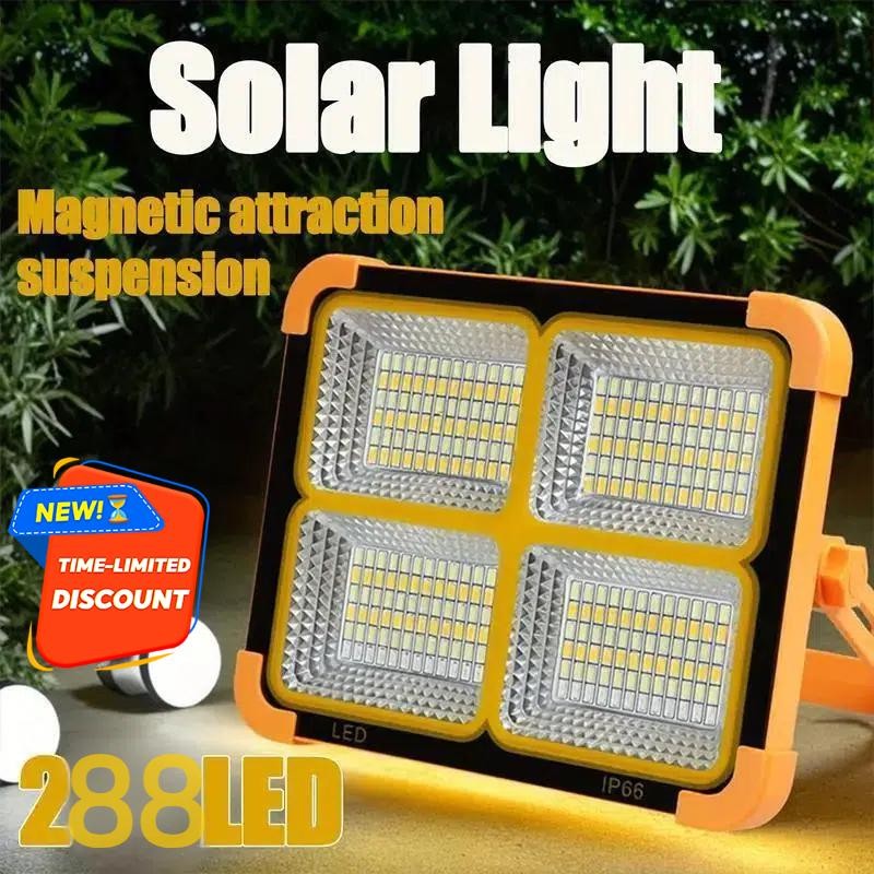 Ultra-bright solar LED work light, 288 bright LEDs, 5 lighting modes ...