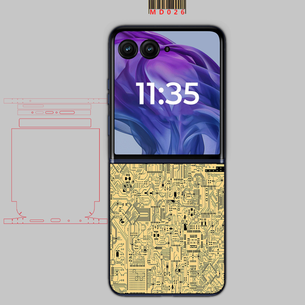 ANTI-FUNGAL SKIN Colorful Decal Skin Wrap forMOTO RAZR 50 40 ULTRA Back ...