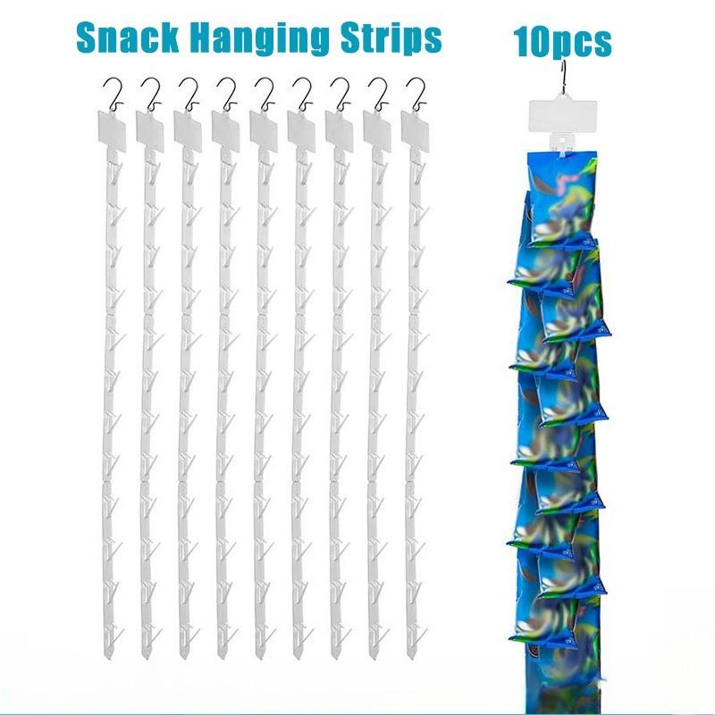10Pcs Snack Hanging Strips Store Hang Snacks Display Hanger Hooks ...