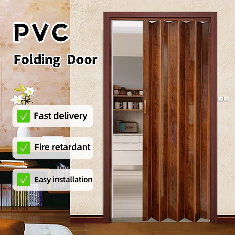 PVC sliding folding door kitchen partition bathroom partition folding ...