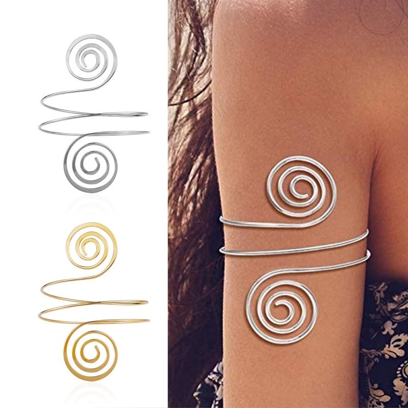 Punk Alloy Spiral Armband Swirl Upper Arm Ring Costume Accessory for ...